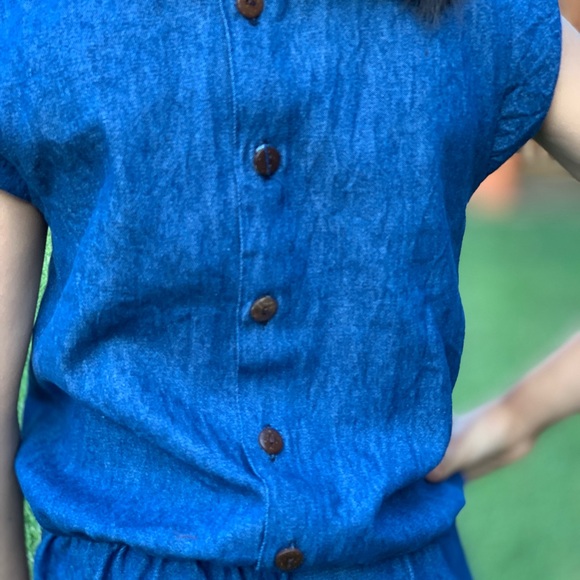 Jeans romper with unicorn patchwork - Picture 5 of 6